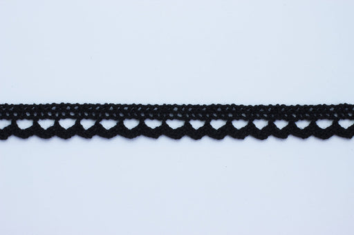 Vente en gros ruban dentelle du Puy x1m noir 8mm fabrication française