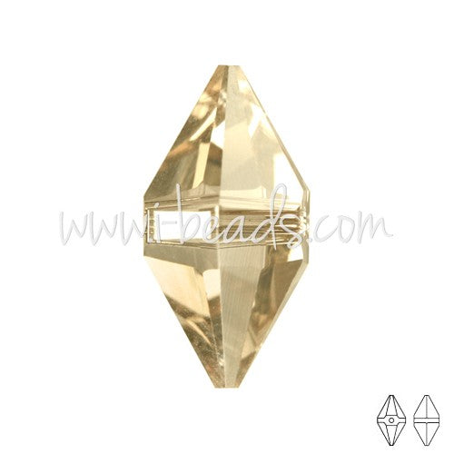 Cristal Elements 5747 double spike crystal golden shadow 12x6mm (1) - LaMercerieDesCopines