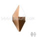 Cristal Elements 5747 double spike crystal rose gold 2X 12x6mm (1) - LaMercerieDesCopines