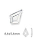 2771 Cristal flat back KITE rhinestones crystal 8.6x5.6mm (5) - LaMercerieDesCopines