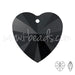 pendentif coeur Cristal jet 18mm (1) - LaMercerieDesCopines