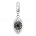 Cristal 86564 BeCharmed pavé eye charm 14mm rhodium jet hematite-black diamond (1) - LaMercerieDesCopines