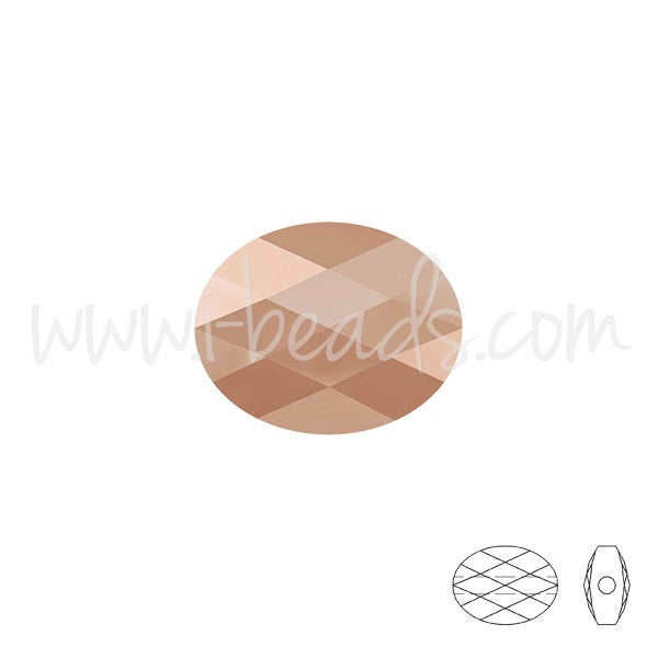 Perles mini ovales Cristal 5051 crystal rose gold 8x6mm (2) - LaMercerieDesCopines