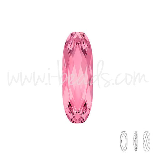 Cristal 4161 long classical oval light rose 15x5mm (1) - LaMercerieDesCopines