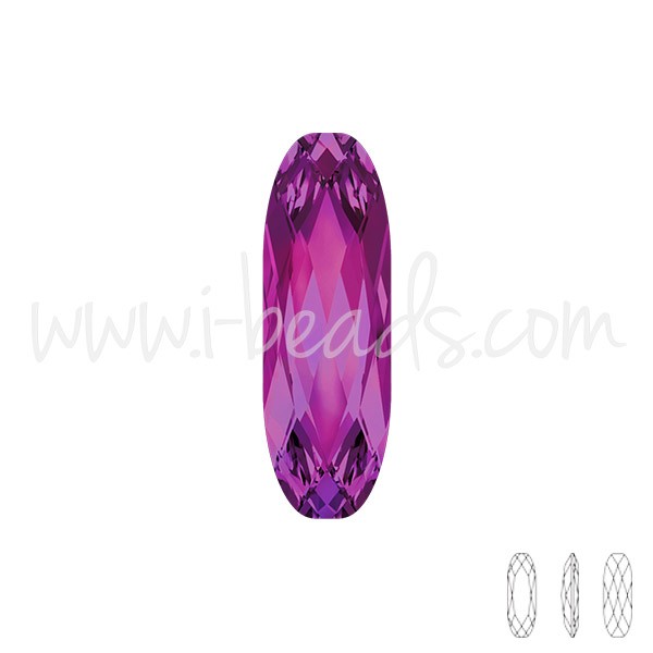 Cristal 4161 long classical oval amethyst 15x5mm (1) - LaMercerieDesCopines