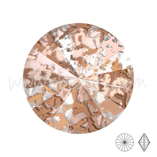 Cristal Cristal rivoli 1122 crystal rose patina effect 10mm-ss47 (2) - LaMercerieDesCopines