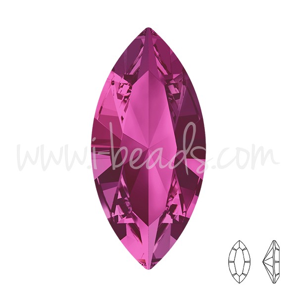 Achat au détail Cristal 4228 navette fuchsia 15x7mm (1)