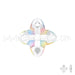 Pendentif Cristal 6868 cross tribe crystal AB Z 14mm (1) - LaMercerieDesCopines