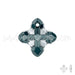 Pendentif Cristal 6868 cross tribe graphite light chrome Z 14mm (1) - LaMercerieDesCopines