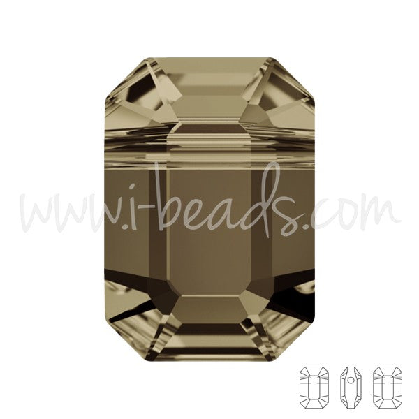 Perles Cristal 5514 pendulum smoky quartz 10x7mm (2) - LaMercerieDesCopines