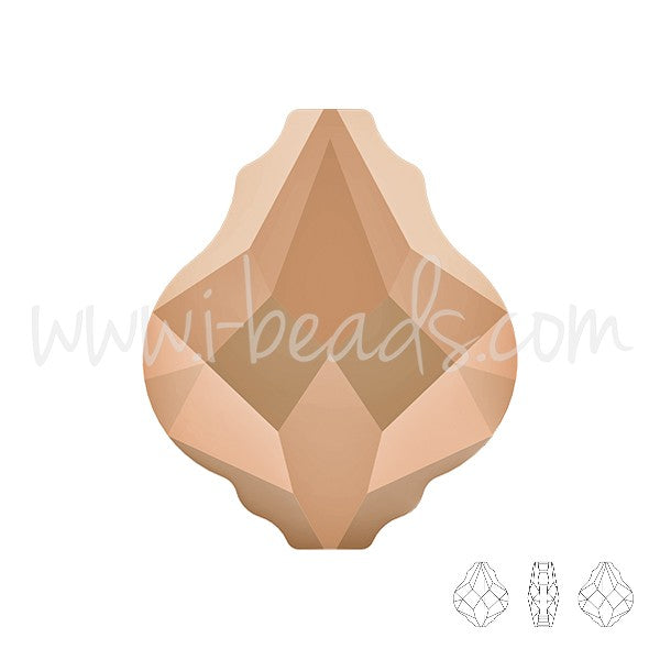 Perle Cristal 5058 Baroque crystal rose gold 2x 10mm (1) - LaMercerieDesCopines