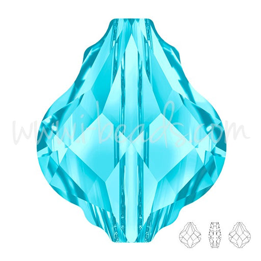 Perle Cristal 5058 Baroque aquamarine 14mm (1) - LaMercerieDesCopines