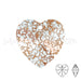 Pendentif coeur Cristal 6228 crystal rose patina effect 10mm (1) - LaMercerieDesCopines