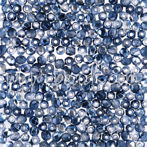 Creez Perles facettes de boheme mirror denim 2mm (50)