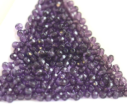 Acheter Perles facettes de boheme tanzanite 2mm (50)