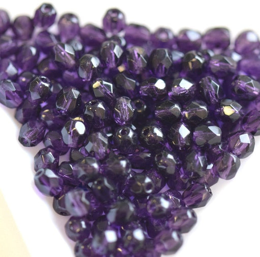 Achat Perles facettes de boheme tanzanite 4mm (100)