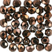 Achat Czech fire-polished beads dark bronze red 2mm (50)