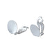 Achat en gros Boucles d'oreilles clip laiton plaqué argent 13mm (2)