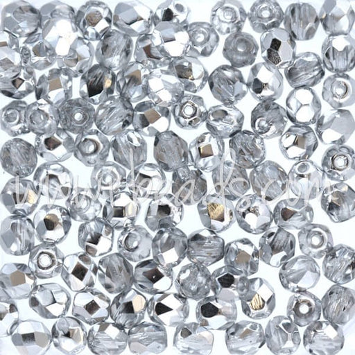 Acheter Perles facettes de bohàÂ¨me crystal comet light silver 4mm (100)