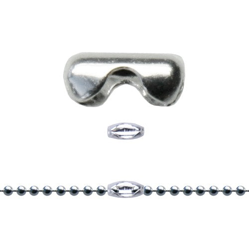 Vente Lien pour chaine a billes de 1.5mm métal plaqué argent 5x2mm (5)