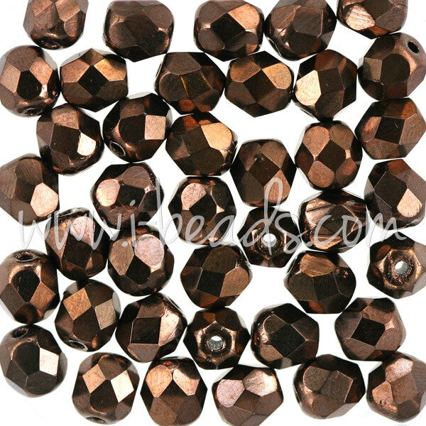 Creez Perles facettes de bohàÂ¨me dark bronze 6mm (50)