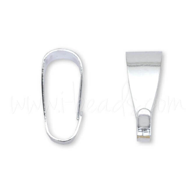 Achat en gros BeliàÂ¨re pour pendentif métal couleur argent 10x4mm (2)