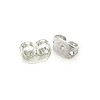 Achat Poussoir pour clou d&#39;oreilles métal argenté 6mm (10)