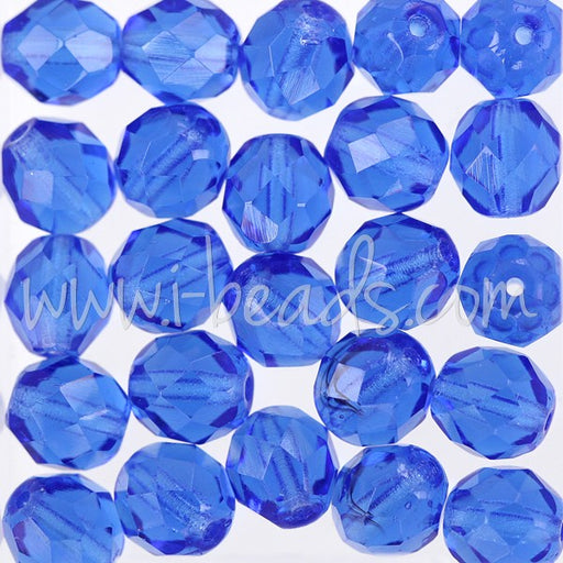 Achat Perles facettes de boheme sapphire 8mm (25)