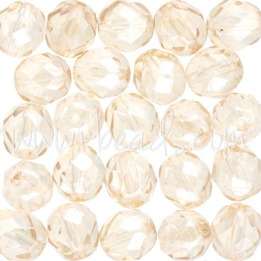 Achat Perles facettes de boheme luster transparent champagne 8mm (25)