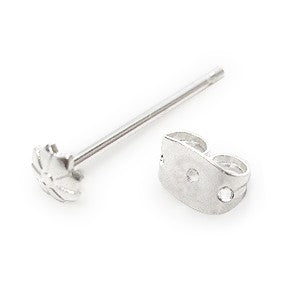 Achat Clou d&#39;oreilles daisy métal argenté (2)