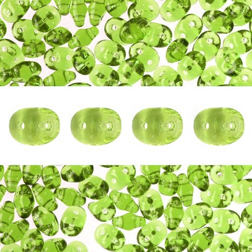 Achat Perles Super Duo 2.5x5mm Olivine (10g)