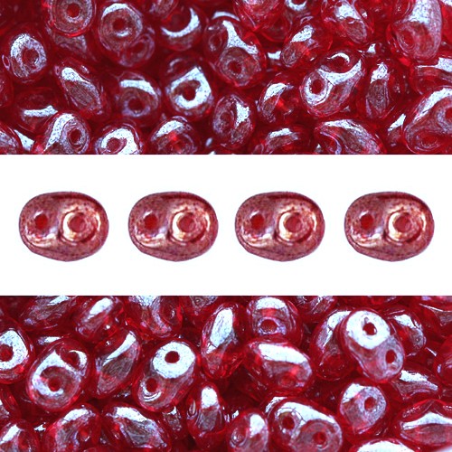 Creez Perles Super Duo 2.5x5mm luster ruby (10g)