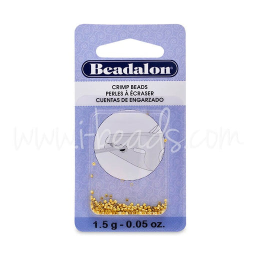 Achat Perles a écraser métal doré 1.3mm, 1.5g (1)