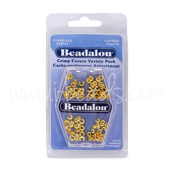 Achat en gros Assortiment de caches perles a écraser Beadalon métal plaqué or 80 piàÂ¨ces (1)