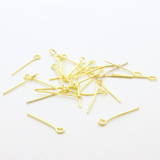 Achat clous tiges eye pins x25 dorées 18mm - apprêt bijoux