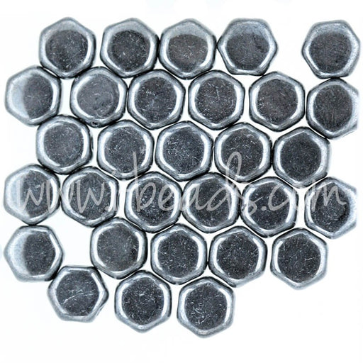 Vente Perles Honeycomb 6mm hematite (30)