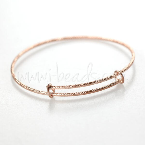 Acheter en gros Bracelet laiton plaqué or rose 70x2mm (1)