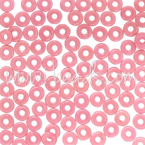 Achat O beads 1x3.8mm coral pink (5g)