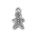 Acheter Charm bonhomme pain d'épice métal plaqué argent vieilli 14mm (1)