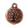 Achat Pendentif arbre métal cuivré vieilli 18mm (1)