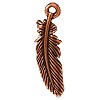 Achat Pendentif plume métal cuivré vieilli 22mm (1)