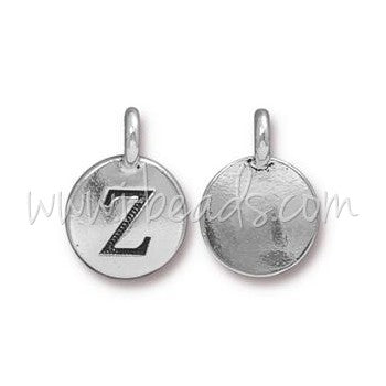 Achat Pendentif charm lettre Z plaqué argent vieilli 11mm (1)