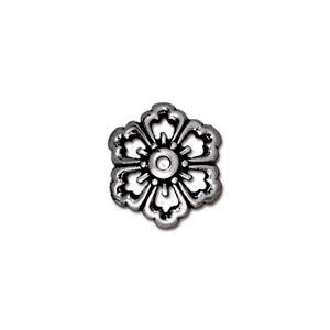 Vente au détail coquille coquelicot plaqué argent 12mm (1)