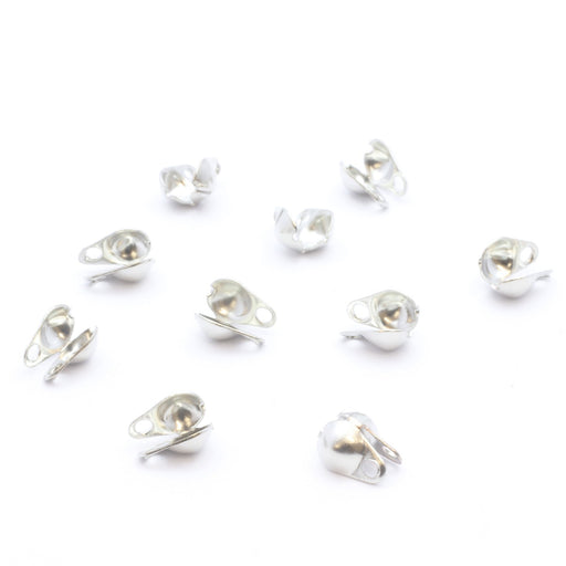 Achat calottes x10 chaine billes 2,5mm platine - apprêts création bijoux