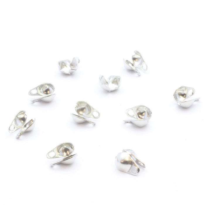 Vente en gros calottes x10 chaine billes 2,5mm platine apprêts création bijoux