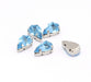 Vente au détail 5 perles strass sertis gouttes bleu eau 13x8x5.5 mm, Trou: 1 mm à coudre ou coller Strass en acrylique