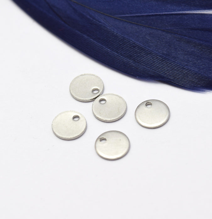 Creez avec fine perles plates x5 rondes 6x0,5 mm trou 1mm Acier Inoxydable Apprèts bijoux