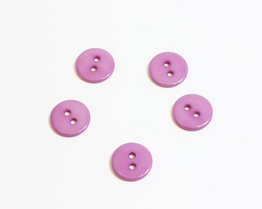 Achat x5 boutons fantaisie rond mauve 11mm à coudre