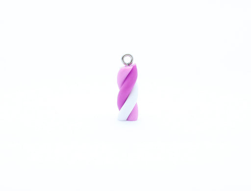 Acheter au détail pendentif guimauve violette 2cm Accessoire gourmand pâte FIMO