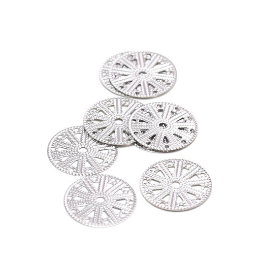 Achat X 4 connecteurs platine forme géométrique - Acier inoxydable 17x1 mm, trou: 1 mm et 2 mm pour le centre